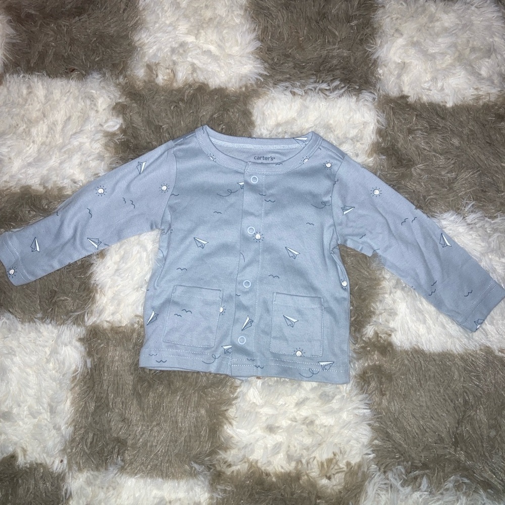Carter's Blue Button Down Shirt Classic Design